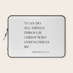 I Can Do All Things Through Christ Who Strengthens Me. -Philippians 4:13 Laptop Sleeve Gallery Image 1