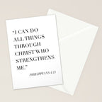 I Can Do All Things Through Christ Who Strengthens Me. -Philippians 4:13 Stationery Card Gallery Image 2