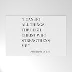 I Can Do All Things Through Christ Who Strengthens Me. -Philippians 4:13 Welcome Mat Gallery Image 1