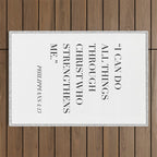 I Can Do All Things Through Christ Who Strengthens Me. -Philippians 4:13 Outdoor Rug Gallery Image 1