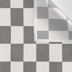 Textured Plaid pattern black and white  Wall Tapestry Gallery Image 3