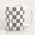 Textured Plaid pattern black and white  Coffee Mug Gallery Image 1