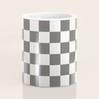 Textured Plaid pattern black and white  Coffee Mug Gallery Image 4