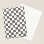 Textured Plaid pattern black and white  Stationery Card Gallery Image 2