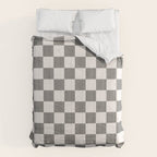 Textured Plaid pattern black and white  Comforter Gallery Image 6