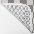 Textured Plaid pattern black and white  Bath Mat Gallery Image 2