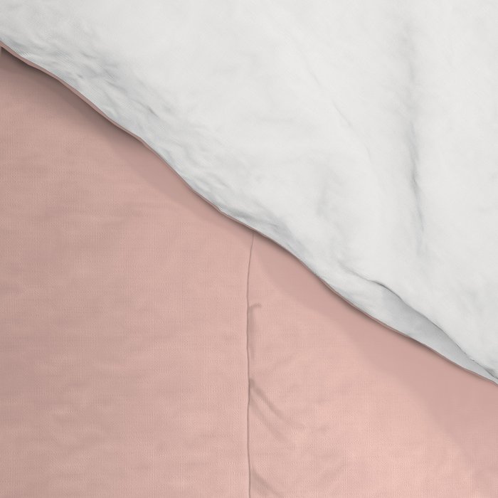 Flower Time Minimalist Floral Pattern in Blush Pink and Coral Comforter Gallery Image 4