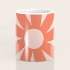 Flower Time Minimalist Floral Pattern in Blush Pink and Coral Coffee Mug Gallery Image 4