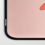 Flower Time Minimalist Floral Pattern in Blush Pink and Coral Laptop Sleeve Gallery Image 3