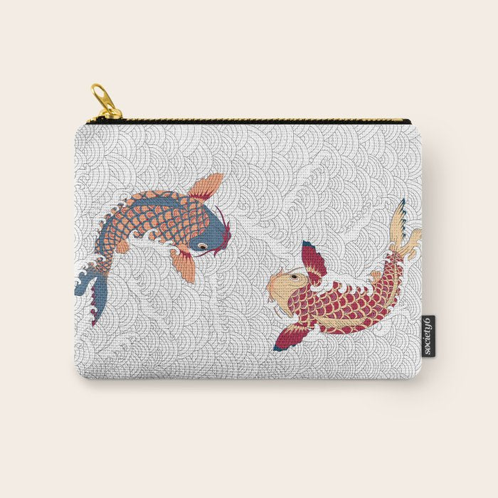 koi fish bold graphic Carry All Pouch Gallery Image 1