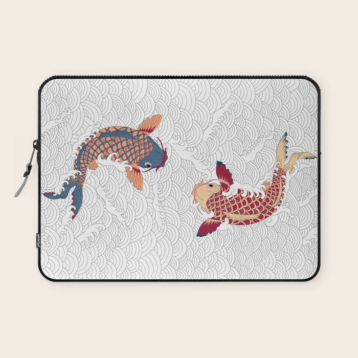 koi fish bold graphic Laptop Sleeve Gallery Image 1