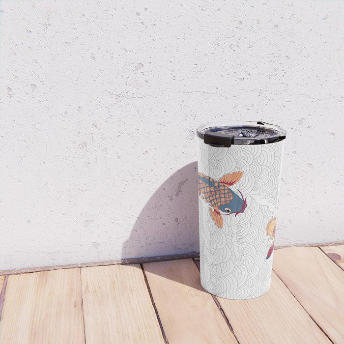 koi fish bold graphic Travel Mug Gallery Image 4
