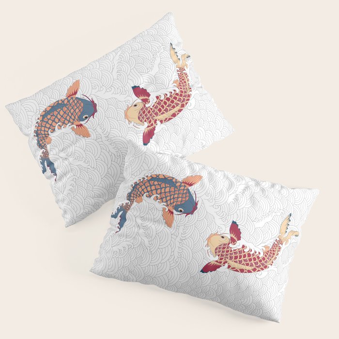 koi fish bold graphic Pillow Sham Gallery Image 3