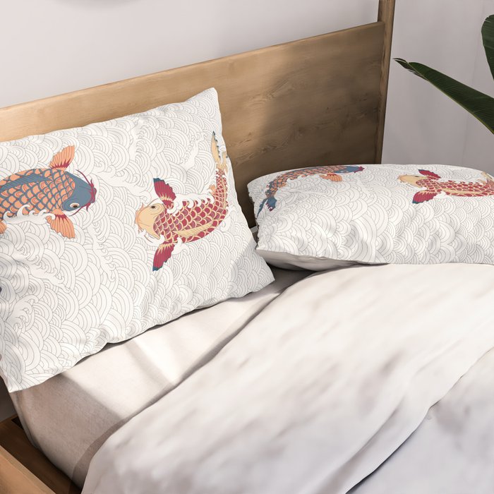 koi fish bold graphic Pillow Sham Gallery Image 2