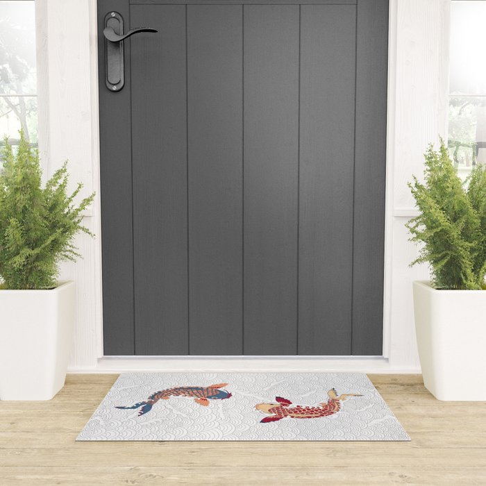 koi fish bold graphic Welcome Mat Gallery Image 3