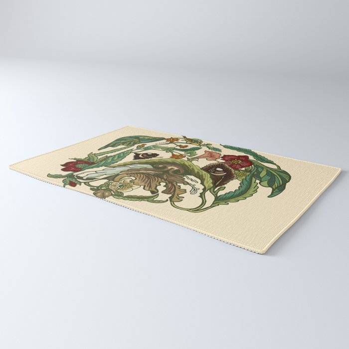 Botanical English Bulldog Rug Gallery Image 3