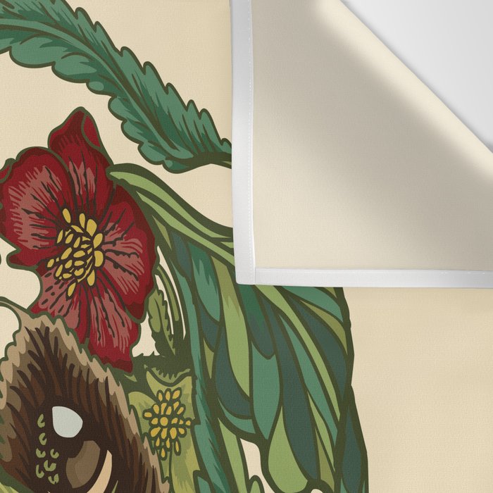 Botanical English Bulldog Wall Tapestry Gallery Image 3