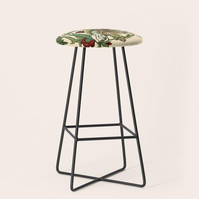 Botanical English Bulldog Stool Gallery Image 1