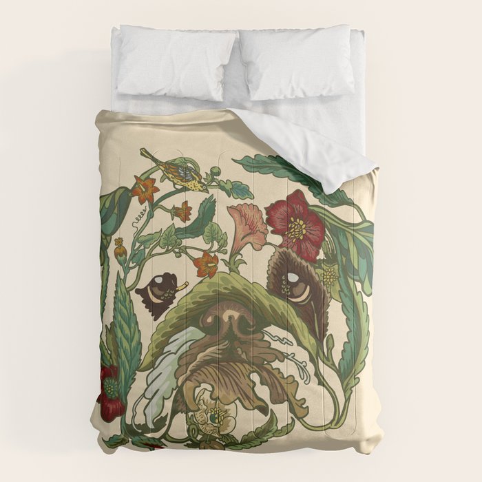 Botanical English Bulldog Comforter Gallery Image 6