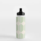 Hexagonal Pattern VI Soft Green Water Bottle Gallery Image 2