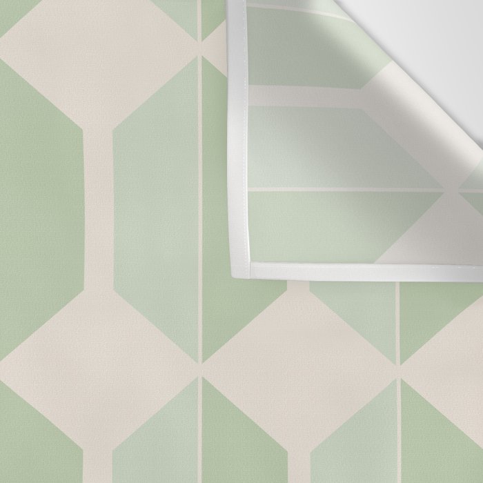 Hexagonal Pattern VI Soft Green Wall Tapestry Gallery Image 3
