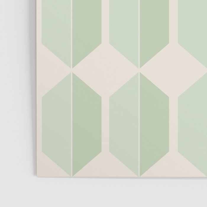 Hexagonal Pattern VI Soft Green Poster Gallery Image 3