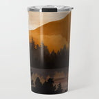 Golden Glimmer Mountain Lake Travel Mug Gallery Image 1