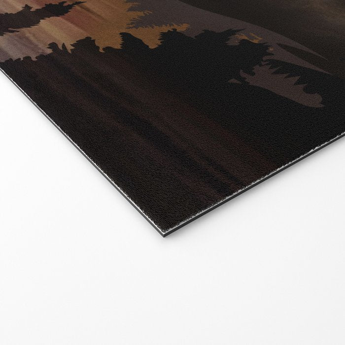 Golden Glimmer Mountain Lake Welcome Mat Gallery Image 2