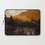 Golden Glimmer Mountain Lake Laptop Sleeve Gallery Image 1