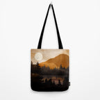 Golden Glimmer Mountain Lake Tote Bag Gallery Image 2