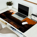 Golden Glimmer Mountain Lake Desk Mat Gallery Image 2