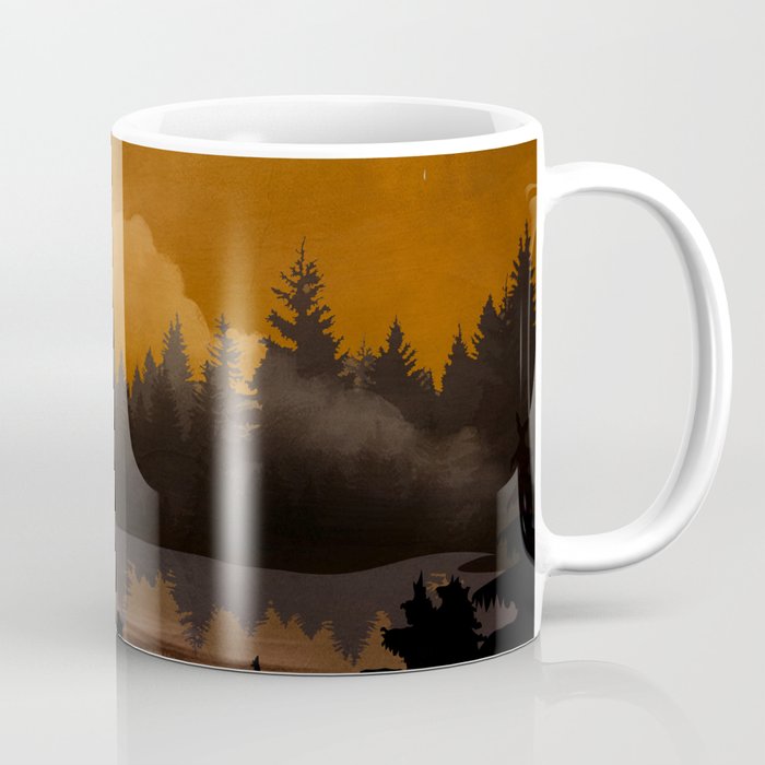 Golden Glimmer Mountain Lake Coffee Mug Gallery Image 1