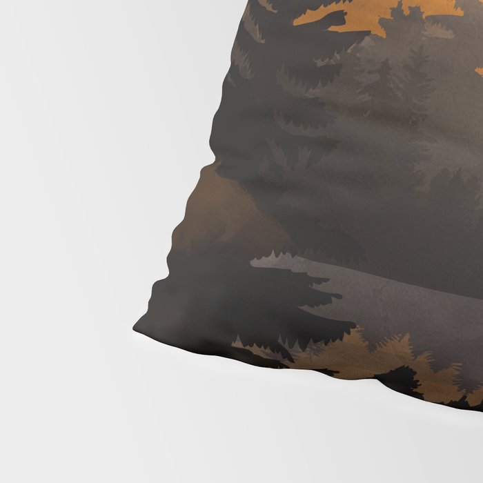Golden Glimmer Mountain Lake Pillow Sham Gallery Image 4