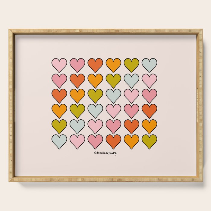 Rainbow Hearts Serving Tray Gallery Image 1