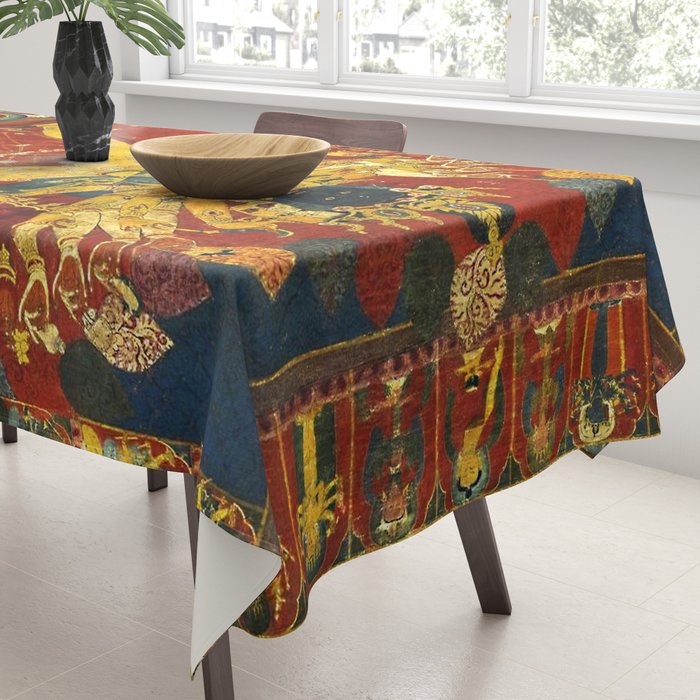 Tibetan Buddhist Kalachakra Wheel Time 1400s Tablecloth Gallery Image 3