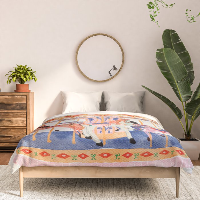 Whimsical Vintage Carousel Ride Comforter Gallery Image 3