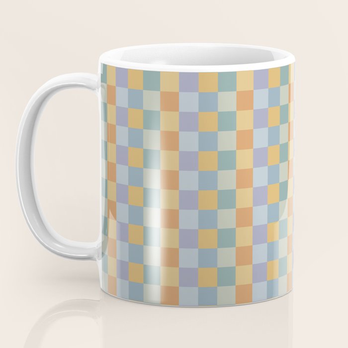 Checkered Multicolor Pattern XXVII Natural Summer Coffee Mug Gallery Image 3