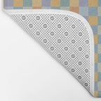 Checkered Multicolor Pattern XXVII Natural Summer Bath Mat Gallery Image 2