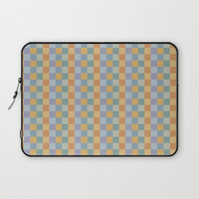 Checkered Multicolor Pattern XXVII Natural Summer Laptop Sleeve Gallery Image 1
