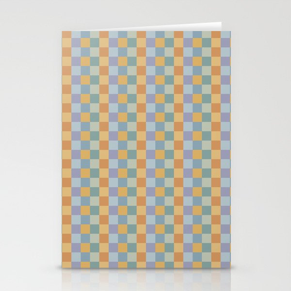 Checkered Multicolor Pattern XXVII Natural Summer Stationery Card Gallery Image 2