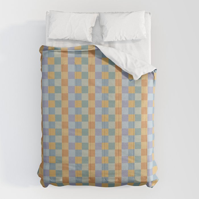 Checkered Multicolor Pattern XXVII Natural Summer Comforter Gallery Image 6