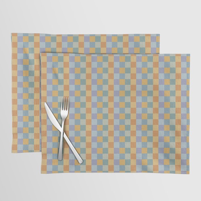 Checkered Multicolor Pattern XXVII Natural Summer Placemat Gallery Image 1