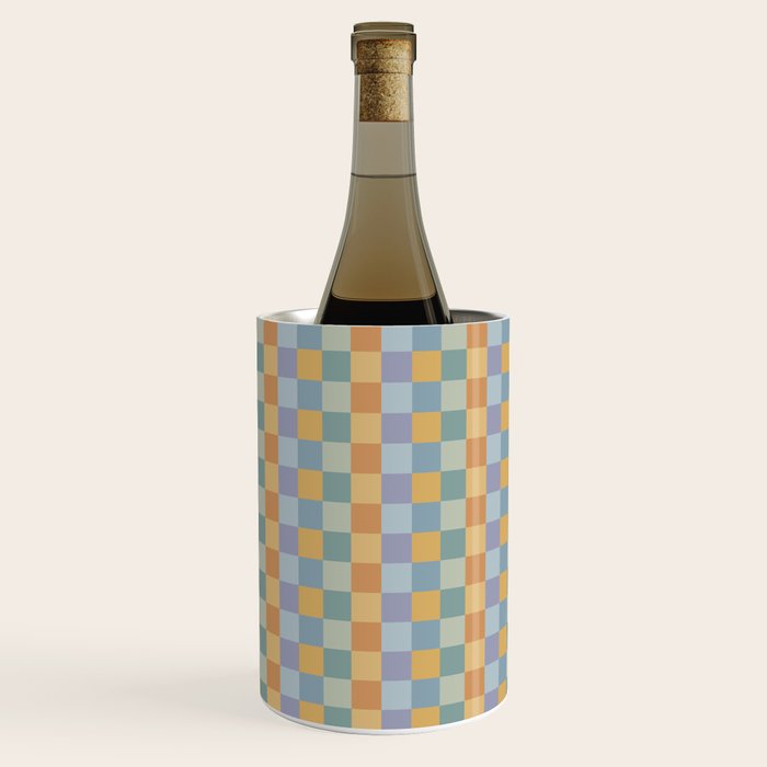 Checkered Multicolor Pattern XXVII Natural Summer Wine Chiller Gallery Image 1
