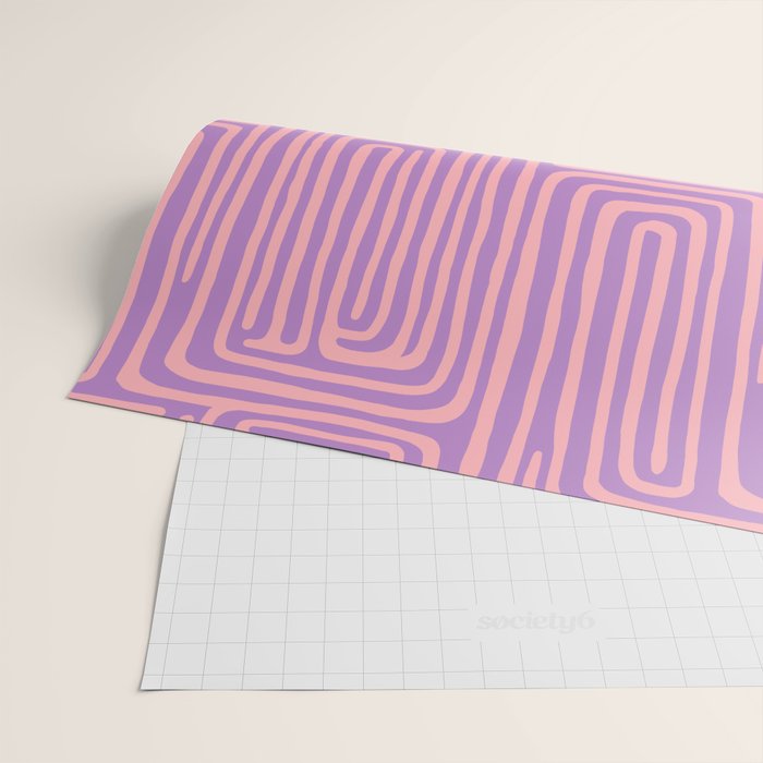 Abstract Stripe in wild violet swirl  Wrapping Paper Gallery Image 2