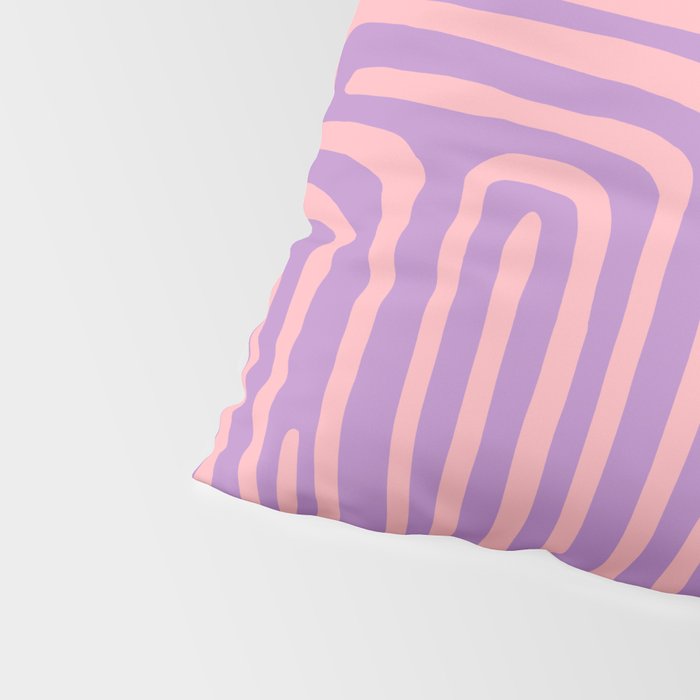 Abstract Stripe in wild violet swirl  Pillow Sham Gallery Image 4