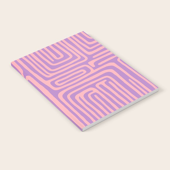 Abstract Stripe in wild violet swirl  Notebook Gallery Image 2