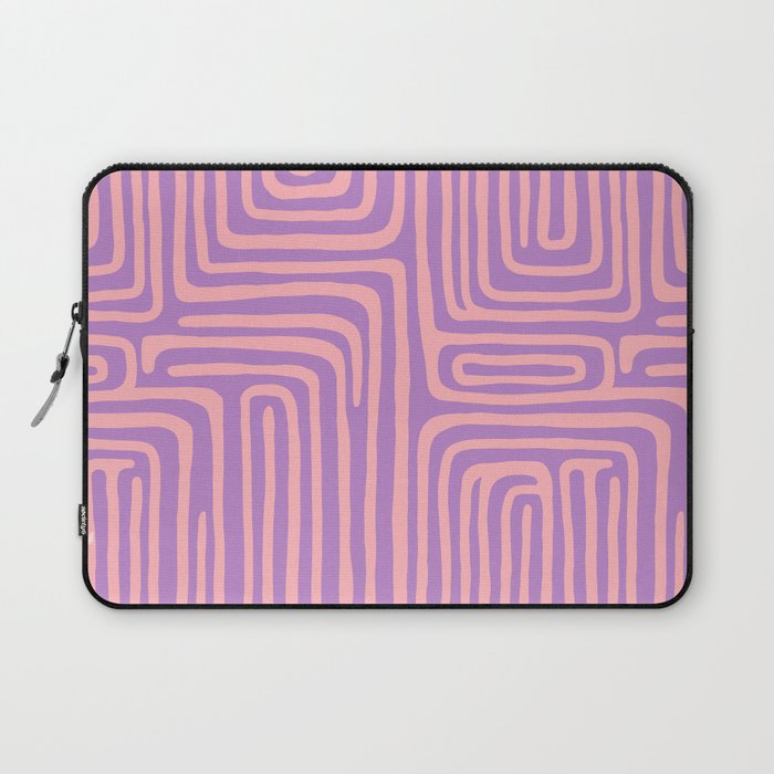 Abstract Stripe in wild violet swirl  Laptop Sleeve Gallery Image 1