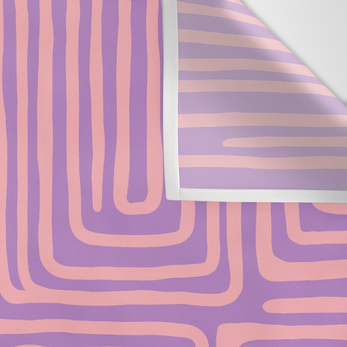 Abstract Stripe in wild violet swirl  Wall Tapestry Gallery Image 3