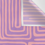 Abstract Stripe in wild violet swirl  Wall Tapestry Gallery Image 3