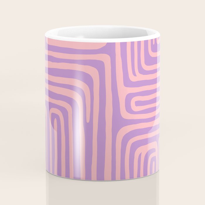 Abstract Stripe in wild violet swirl  Coffee Mug Gallery Image 4
